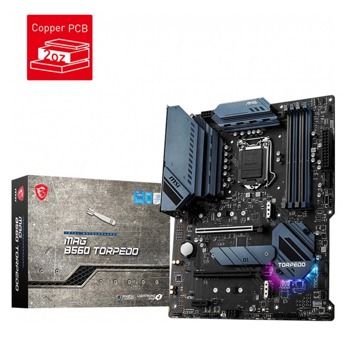 Дънна платка MSI MAG B560 TORPEDO, B560, LGA1200, DDR4, PCI-E 4.0 (DP/HDMI)(CF), 6x SATA 6Gb/s, 3x M.2, 1x USB 3.2 Gen 2x2 Type-C, ATX | JAR Computers MSI MAG B560 TORPEDO