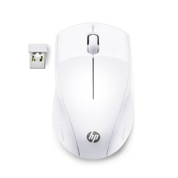 Мишка HP 220, оптична (1600 dpi), безжична, USB, бяла image