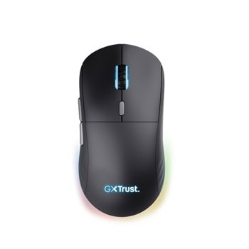Мишка Trust GXT 926 Redex II, оптична (10 000 dpi), безжична, USB, черна, гейминг, 6 бутона, PMW3325 сензор | JAR Computers Trust GXT 926 Redex II 25126