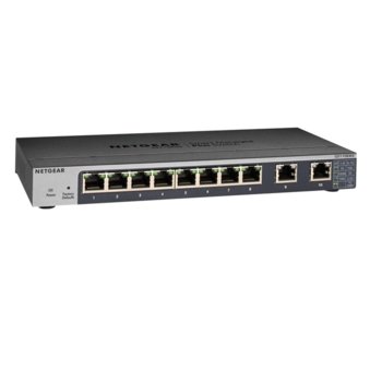 Суич Netgear GS110EMX, 8x 10/100/1000, 2x 10G BaseT | JAR Computers Netgear GS110EMX