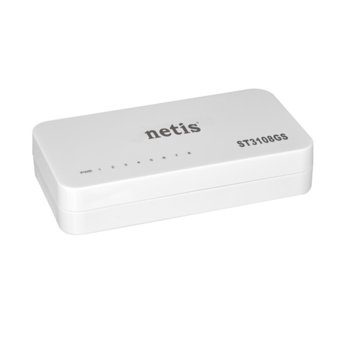 Суич Netis ST3108GS, 1000Mbps, 8x LAN1000 | JAR Computers Netis ST3108GS 8x port