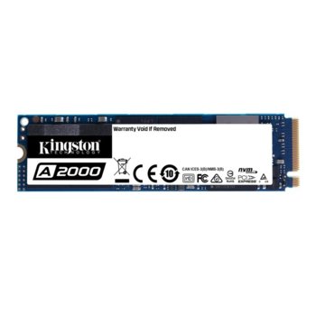 Памет SSD 500GB Kingston A2000, NVMe PCIe, M.2 2280, скорост на четене 2200 MB/s, скорост на запис 1500 MB/s | JAR Computers Kingston 500GB A2000 M.2-2280 PCIe NVMe