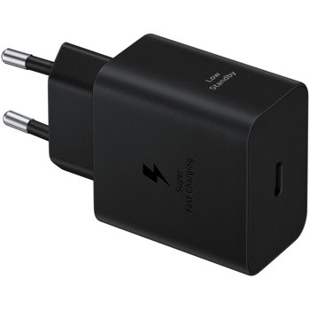 Зарядно устройство Samsung Power Adapter 2024 (EP-T4511XBEGWW), от контакт към USB-C(ж), 5V/3A, черно, 45W | JAR Computers Samsung 45W Power Adapter (2024) EP-T4511XBEGEU