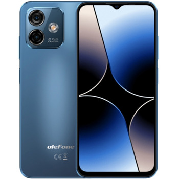Смартфон Ulefone Note 16 Pro (син), поддържа 2 SIM карти, 6.52" (16.56cm) HD+ дисплей, осемядрен Unisoc T606 2x1.6GHz & 6x1.6GHz, 8GB RAM, 256GB Flash памет(+microSD слот), 50 + 2 + 8 Mpix камери, Android, 184g | JAR Computers Ulefone Note 16 Pro 8/256GB Blue