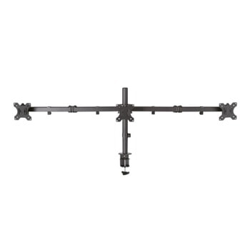 Стойка за монитор NewStar FPMA-D550D3BLACK, за плот, за екрани от 10" до 27", VESA до 100 x 100, макс. тегло до 7кг., регулируема, за 3 бр. монитора, черна | JAR Computers NewStar FPMA-D550D3BLACK
