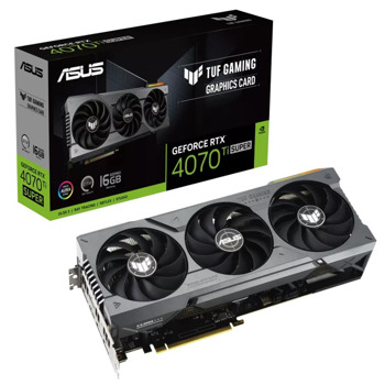 Видео карта Nvidia GF RTX 4070 Ti Super, 16GB, Asus TUF Gaming, PCI-E 4.0, GDDR6X, 256-bit, DisplayPort, HDMI | JAR Computers Asus TUF Gaming GeForce RTX 4070 Ti SUPER 90YV0KF1