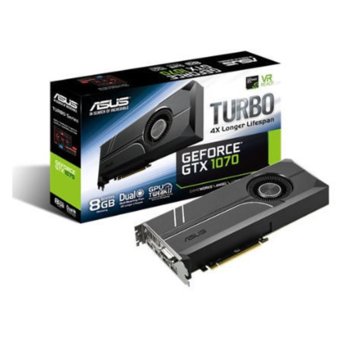 Видеокарта GeForce GTX 1070, 8GB, Asus Turbo GTX 1070, GDDR5, 256 bit, HDMI, DVI, DisplayPort | JAR Computers Asus Turbo GTX 1070 (TURBO-GTX1070-8G)