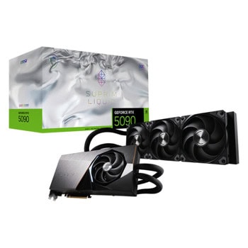 Видео карта Nvidia GF RTX 5090, 32GB, MSI SUPRIM LIQUID SOC, PCI-E 5.0, GDDR7, 512-bit, DisplayPort, HDMI | JAR Computers MSI GF RTX 5090 SUPRIM LIQUID SOC