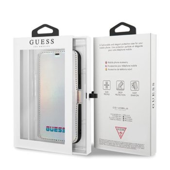Guess Iridescent Booktype iPhone 11 Pro Max silver