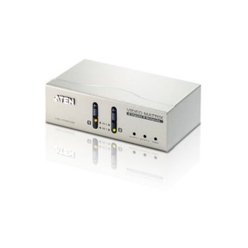 KVM суич ATEN VS0202, 2 входа, 2 изхода, до 1920x1440@60Hz, до 65 метра | JAR Computers ATEN VS0202