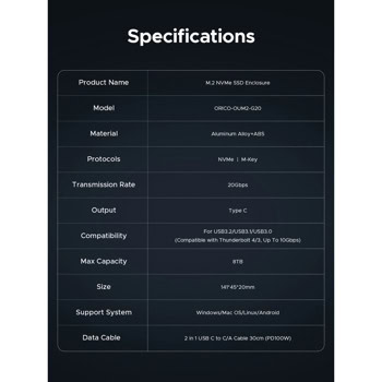 Orico OUM2-G20-SV-BP