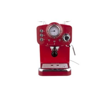 Кафемашина еспресо Arielli KM-501R, 1100W, 15 bar, 1.25л резервоар, червена | JAR Computers ARIELLI КАФЕМАШИНА KM-501R