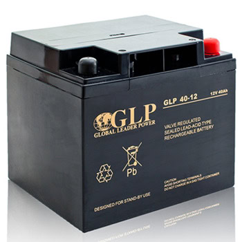 Акумулаторна батерия GLP 40-12, 12V, 40Ah, AGM, М6 конектори | JAR Computers GLP 40-12