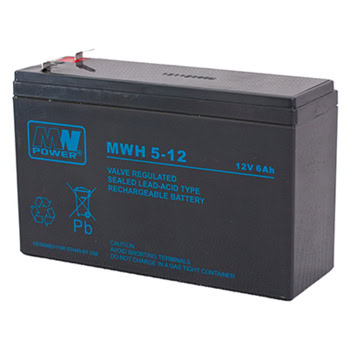 Акумулаторна батерия MW MWH 5-12L, 12V, 6Ah, AGM, F1/F2 конектори | JAR Computers MW MWH 5-12L