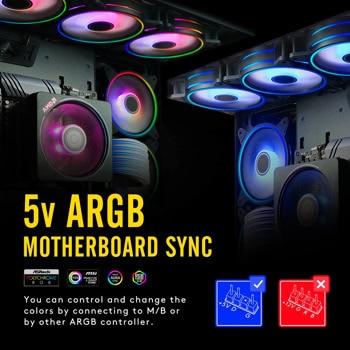 Вентилатори 120mm EZDIY-FAB Moonlight PWM
