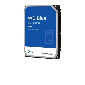 Твърд диск 2TB WD Blue, 2TB, 5400rpm
