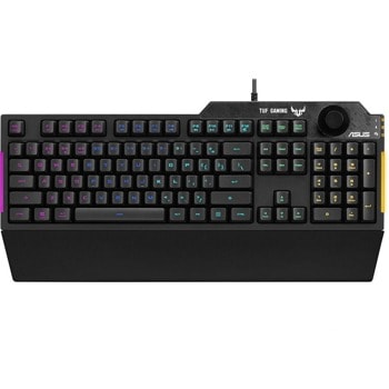 Клавиатура Asus TUF Gaming K1, гейминг, RGB подсветка, черна, USB image
