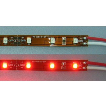 LED лента FS3528-60R, 4.8W/m, DC 12V, червена, 1m | JAR Computers LED STRIP FS3528-60R 4.8W/M