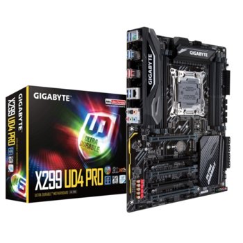 Дънна платка GIGABYTE X299 UD4, X299, LGA2066, DDR4, PCI-E (CF&SLI), 8x SATA 6Gb/s, 2x M.2 Socket, 2x USB 3.1 Gen 2 Type-A, ATX | JAR Computers Дънна платка GIGABYTE X299 UD4