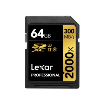 Lexar 64GB SDXC Professional 2000X