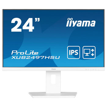 Монитор IIYAMA XUB2497HSU-W2, 23.8" (60.45cm) IPS панел, 100Hz, Full HD, 1ms, 80 000 000:1, 300cd/m2, DisplayPort, HDMI, USB | JAR Computers IIYAMA XUB2497HSU-W2