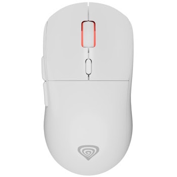 Мишка Genesis Zircon XIII, оптична (26000dpi), жична/безжична, USB, бяла, 7 програмируеми бутона, Pixart PAW3395 сензор, RGB подсветка | JAR Computers Genesis Zircon XIII White NMG-2090
