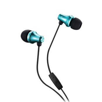 Слушалки Fenda Spiro E260, микрофон, тип "тапи", бутон за разговори, черни/сини | JAR Computers Fenda Spiro E260 Mint