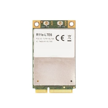 Мрежови адаптер Mikrotik R11e-LTE6, 4G/LTE, 300Mbps, miniPCIe | JAR Computers 4G/LTE miniPCI-e карта Mikrotik R11e-LTE6