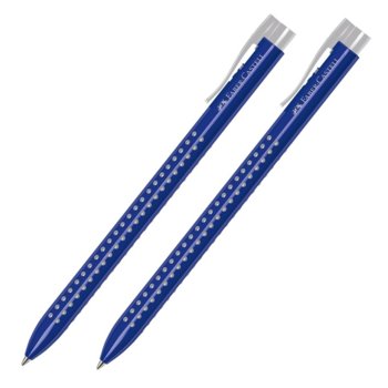 Химикалка Faber-Castell Essentio, 0.7 mm дебелина на писане, син цвят на писане, синя, 2 бр. | JAR Computers ХFaber-Castell Grip 2022 синя 2 броя