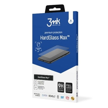 Протектор от закалено стъкло /Tempered Glass/ 3MK HardGlass Max за Apple iPhone 15 Pro Max, 9H твърдост, privacy | JAR Computers 3MK HardGlass Max Apple iPhone 15 Pro Max