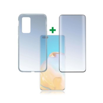 Протектор от закалено стъкло /Tempered Glass/, 4smarts, за Huawei P40 Pro, силиконов (TPU) кейс image