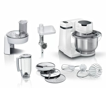 Кухненски робот Bosch MUMS2EW30, 700W, 4 скорости, 3.8 л. капацитет, 3D PlanetaryMixing, бял | JAR Computers Bosch MUMS2EW30