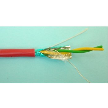 Комбиниран коаксиален кабел ELAN 032101R, 2x 1.00, Twisted Pair, 450V, Ø 6.20 мм, екраниран, 100m, червен image
