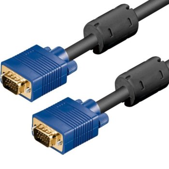 Кабел от VGA(м) към VGA(м), 15м, черен | JAR Computers VGA(м) към VGA(м) 15м