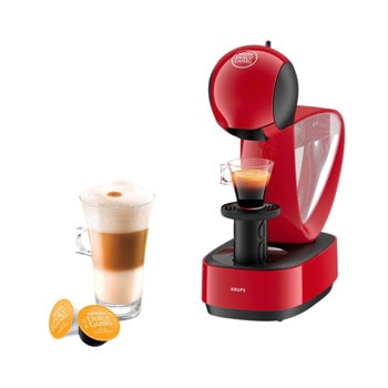 Кафемашина на капсули Krups Nescafe Dolce Gusto Infinissima, 1500W, 15 bar, 1.2 l. обем на резервоара за вода, червена | JAR Computers Krups KP170510, DOLCE GUSTO INFINISSIMA RED
