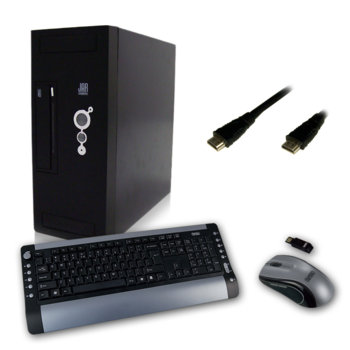 Настолен компютър PC Easy "Интернет и мултимедия-2" +Подарък безжична клавиатура & мишка SWEEX KB220US & 3m. HDMI кабел SWEEX, Intel® Pentium® Dual Core E5200 2.5GHz, 3GB RAM, 750GB HDD, DVDRW, VGA, SB5.1, LAN, 2г. гаранция | JAR Computers PC Easy "Интернет и мултимедия-2" +Подарък безжи…