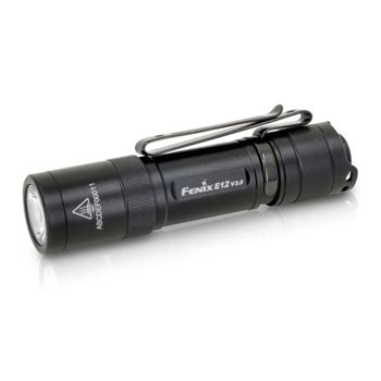 Фенер Fenix E12 V3.0, 1x AA батерия, 200 lumens, IP68 защита, ръчен, черна | JAR Computers Фенер Fenix E12 V3.0
