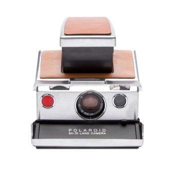 Фотоапарат Polaroid SX-70, автоматични бленда и скорост на затвора, ръчен фокус, сребрист image