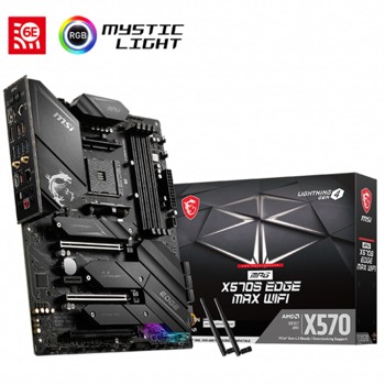Дънна платка MSI MPG X570S EDGE MAX WIFI, X570, AM4, DDR4, PCI-E 4.0, (HDMI)(CF), 6x SATA 6Gb/s, 3x M.2, 1x USB 3.2 Gen 2 Type C, ATX | JAR Computers MSI X570S EDGE MAX WIFI 911-7D53-05S