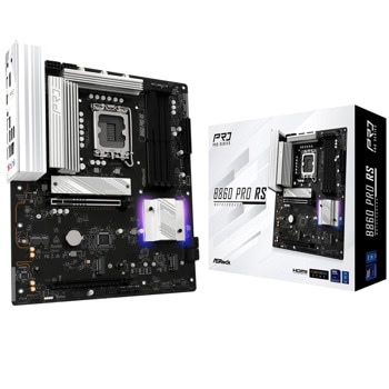Дънна платка ASROCK B860 PRO RS, B860, LGA1851, DDR5, PCI-E 5.0, (DP&HDMI), 4x SATA 6Gb/s, 3x M.2, 1x USB 3.2 Gen2, 2.5G LAN, ATX | JAR Computers дънна платка asrock b860 pro rs