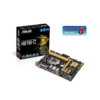 Asus H81M-C LGA1150 DDR3 PCI-E DVI