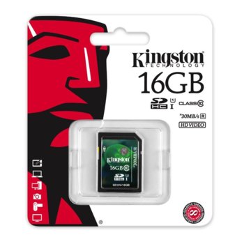 16GB SDHC, Kingston Class10