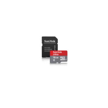 16GB SanDisk Ultra microSDHC + SD Adapter