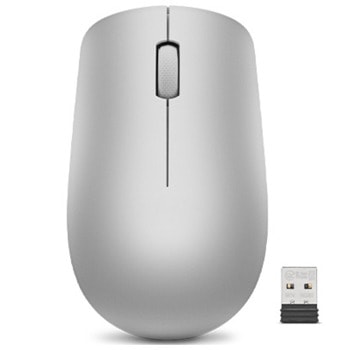 Мишка Lenovo 530 Wireless Platinum Grey, оптична (1200 dpi), безжична, USB, светло сива | JAR Computers Lenovo 530 Wireless Platinum Grey GY50Z18984