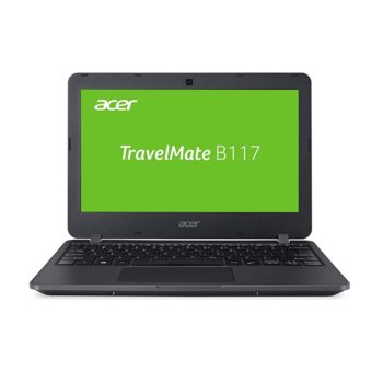 Лаптоп Acer TravelMate B117 (NX.VCGEX.013_SV.WNBAF.B06), четириядрен Braswell Intel Pentium N3710 1.60/2.56GHz, 11.6"(1366x768) HD LED-backlit Anti-Glare Display,(HDMI), 4GB, 1TB HDD, 1x USB 3.0, Linux, 1.40kg | JAR Computers Acer TravelMate B117 NX.VCGEX.013_SV.WNBAF.B06
