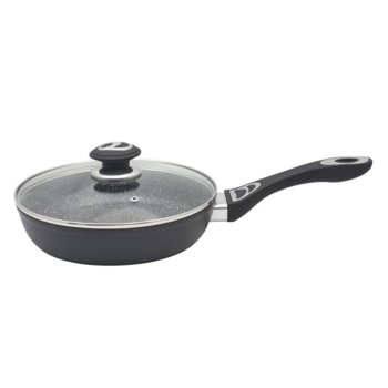 Универсален тиган Zephyr ZP 4419 D22C, алуминий, мраморно покритие, 22 cm диаметър, 5.1 cm дълбочина, черен | JAR Computers Универсален тиган Zephyr ZP 4419 D22C