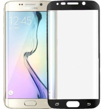 Протектор от закалено стъкло /Tempered Glass/ за Samsung S6 Edge, черно | JAR Computers Темперно стъкло 3D Tellur за Samsung S6 Edge