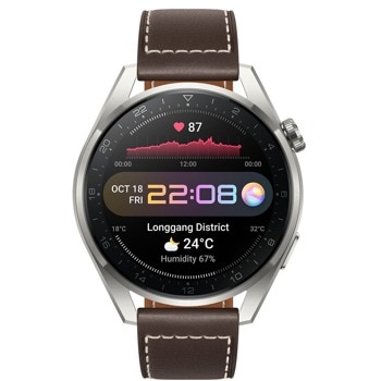 Смарт часовник Huawei Watch 3 Pro Galileo-L40E, 1.43" (3.63 cm) AMOLED дисплей, eSIM, Wi-Fi, Bluetooth, NFC, GPS, 2GB RAM, 16GB Flash памет, кафяв image