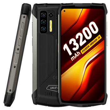 Смартфон Ulefone Power Armor 13 (черен), поддържа 2 SIM карти, 6.81" (17.29 cm) LCD дисплей, осемядрен Mediatek Helio G95 2.05GHz, 8GB RAM, 128GB Flash памет + microSD слот, 48.0 + 8.0 + 2.0 + 2.0 & 16.0 Mpix камери, Android, 492g | JAR Computers Ulefone Power Armor 13 6937748735151