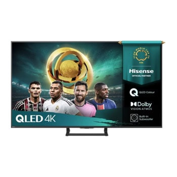 Телевизор Hisense 65A7Q, 65" (165.1cm) 4K/UHD QLED Smart TV, HDR10+, Dolby Vision, Dolby Atmos, DTS Virtual:X, DVB-T2/C/S2, Wi-Fi, Bluetooth, LAN, 3x HDMI, 2x USB | JAR Computers Hisense 65A7Q